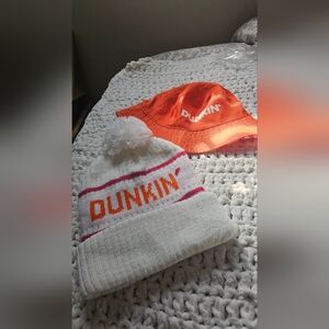 Dunkin Knit Cap And Reversible Bucket Hat. New